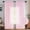 Pink, variant on 2 Panels Flower Lace Curtains, Floral Semi-Sheer Curtains for Living Room and Bedroom