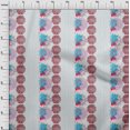 thumbnail image 3 of oneOone Cotton Flex Dark Peach Fabric Geometric & Mandala Watercolor Sewing Material Print Fabric By The Yard 40 Inch Wide, 3 of 4