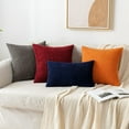 thumbnail image 4 of 2 Pack Corduroy Soft Decorative Square Throw Pillow Cover Cushion Covers Pillowcase, Home Decor Decorations for Sofa Couch Bed Chair, 4 of 7