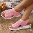 thumbnail image 3 of Rokment Womens Athletic Mesh Running Walking Nursing Tennis Sandals Lightweight Breathable Open Toe Orthopedic Slip on Sock Comfortable Memory Foam Casual Flat Summer Shoes Pink Size 10.5, 3 of 5