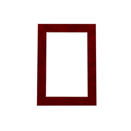 

Suede Texture Photo Mat - Blaze Red 8x10 for 5x7 Photos - Fits 8x10 Frame