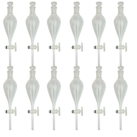 Separatory Funnel with Glass Stopcock, 125ml, Case of 12