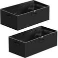 thumbnail image 4 of SpaceAid 2 Pack 10" High Under Bed Storage Containers, Fabric, Black, 4 of 7
