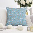 thumbnail image 2 of Linen Pillow Covers,Easter and Rainbows Blue Pattern Throw Pillow Covers 16x16 Set Of 4,Decorative Summer Pillow Covers for Living Room Sofa Couch, 2 of 5