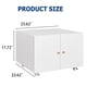thumbnail image 5 of QinaQin Mueble metálico para impresora de oficina en casa, gabinete móvil con 2 puertas y repisa ajustable para organizar equipo y suministros, 5 of 8