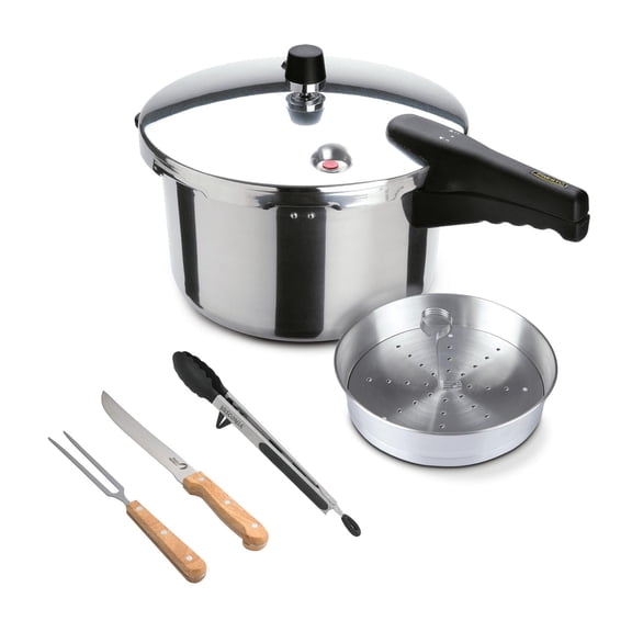 Olla Express Presto 7 litros 2 en 1 con Accesorios gris Grande
