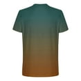 thumbnail image 4 of Yghzkop Men's Gradient Print T-Shirt Short Sleeve Round Neck Athletic Performance Moisture Wicking Polyester Casual Sports Tee Gym Running Streetwear Fashion Top, 4 of 5