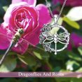 thumbnail image 3 of ONEFINITY Dragonfly Gifts for Women Sterling Silver Rose Flower Dragonfly Pendant Necklace Jewelry Gifts for Women, 3 of 6