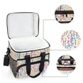 thumbnail image 6 of FORMRS Insulated Cooler Bag 24 Cans Capacity Soft Leakproof Lunch Box with Side Pockets, Yellow Wildflower Pattern, 6 of 7