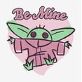 thumbnail image 2 of Women's Star Wars: The Mandalorian Valentine's Day The Child Be Mine Sketch Graphic Tee White 2X Large, 2 of 5
