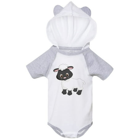 

Inktastic Cute White Lamb with Black Face Gift Baby Boy or Baby Girl Bodysuit