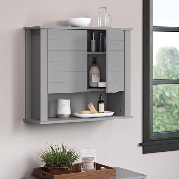 Madison Two-Door Wall Cabinet - Gray