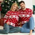 thumbnail image 6 of WQD Wen Christmas Sweater Family Couples Warm Thick Casual Ugly Knitted Pullover Top Xmas Elk Snowflake Reindeer Sweatshirt for Holiday Party New Year, 6 of 8