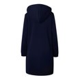 thumbnail image 5 of HANXIULIN Women Plus Size Warm Zipper Long Open Sweatshirt Outwear Jacket Hoodies Coat Women's Coat Navy Blue 4XL, 5 of 7