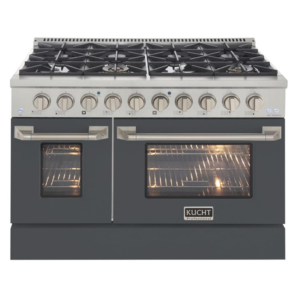 Pemberly Row 48" 6.7 cu. ft. Propane Gas Range w/ Convection Oven in Cement Gray