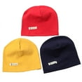 thumbnail image 4 of Gorro de punto de algodón para niños de una sola capa, fino, para primavera y otoño, gorro para bebé, gorro de color sólido para recién nacidos, 4 of 6