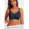 thumbnail image 3 of MINTREUS Womens Wireless Bras V Mesh Comfortable Bralette Supportive Tshirt Bra No Underwire Seamless Push Up, 3 of 8