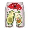 thumbnail image 3 of Fotbe Avocado Lovers Wearing Umbrella Trajes de Baño Estampados para Hombre, Shorts de Verano de Secado Rápido, Ropa de Playa, Bañadores-X-Large, 3 of 6