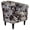 Brown-White, variant on Pemberley Row Fabric Brown/White Club Chair Rectangular Padded Seat 32"H x 30.5"W x 27.5"D