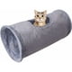 thumbnail image 2 of Túnel para gatos, túnel de gamuza para gatos, túnel de tela para gatos, túnel plegable para gatos con cuevas, 50 x 25 x 20 cm (caqui), 2 of 6