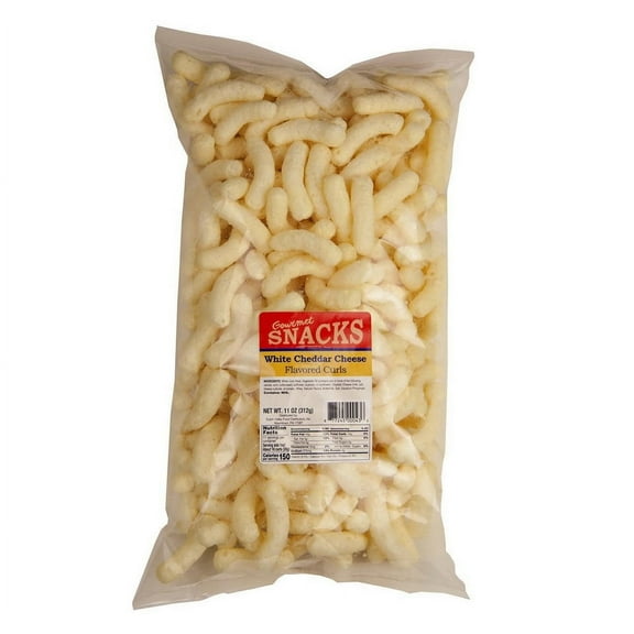 (Price/Case)Gourmet Snacks White Cheddar Cheese Curls 12/11oz, 536124