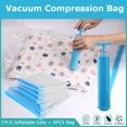 thumbnail image 1 of 9Pcs Large Vacuum Storage Bag Saver Seal Compressed Organizer Inflatable Tube, 1 of 11