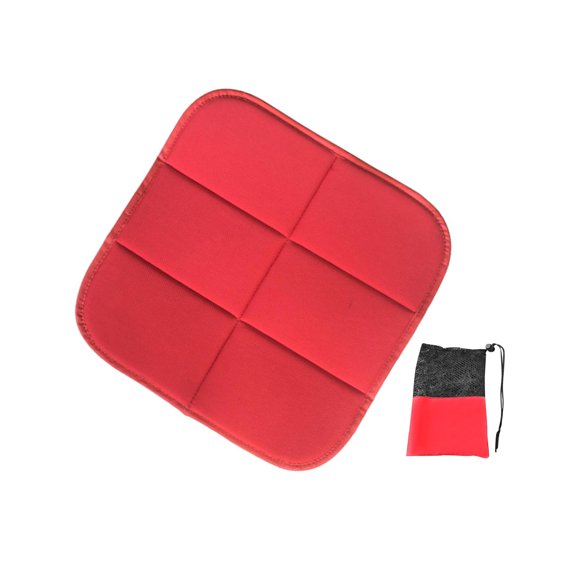 figatia Foldable Seat Pad Mat Practical Waterproof Thick Outdoor Sitting Pad with Storage Bag for Trekking Backyard Playground Picnic Red Edge