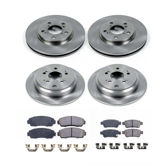 Ultimate Brakes Front and Rear Ceramic Brake Pad and Rotor Kit with Hardware WM81059