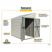 Yardsaver® 4 x 7 ft Steel Storage Shed Pent Roof Eggshell
