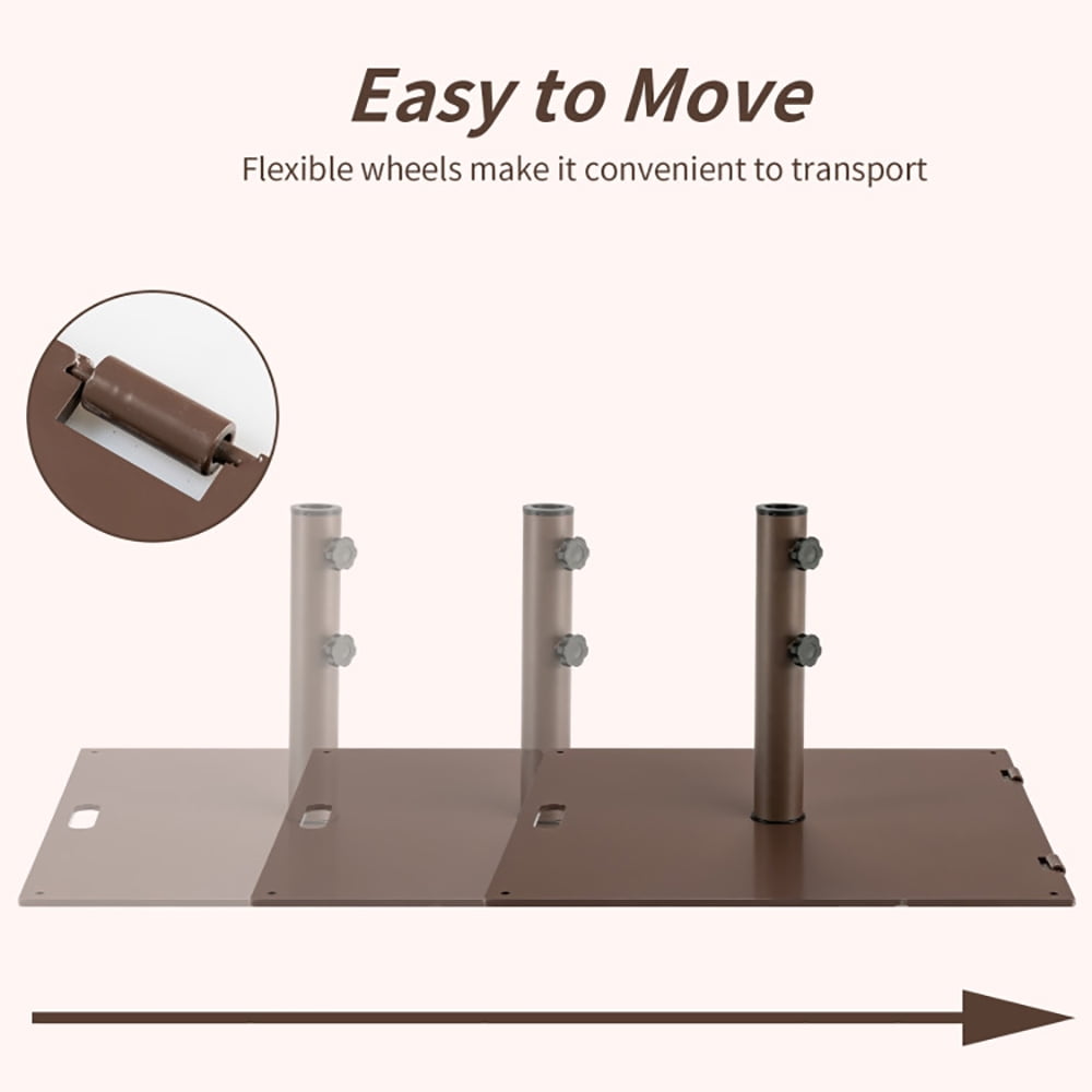Aimee Lii Portable 50 lbs Umbrella Base Stand with Handle and Wheels for Patio Square, Outdoor Umbrella Base Aimee Lii Portable 50 lbs Umbrella Base Stand with Handle and Wheels for Patio Square, Outdoor Umbrella Base