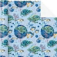 thumbnail image 2 of Sea Turtle Wrapping Paper Roll - Mini Roll - 17 Inch x 16.5 Feet - Turtles, Coral and Fish Wrapping Paper Perfect for Boys Girls Kids Birthday, Baby Shower, 2 of 14