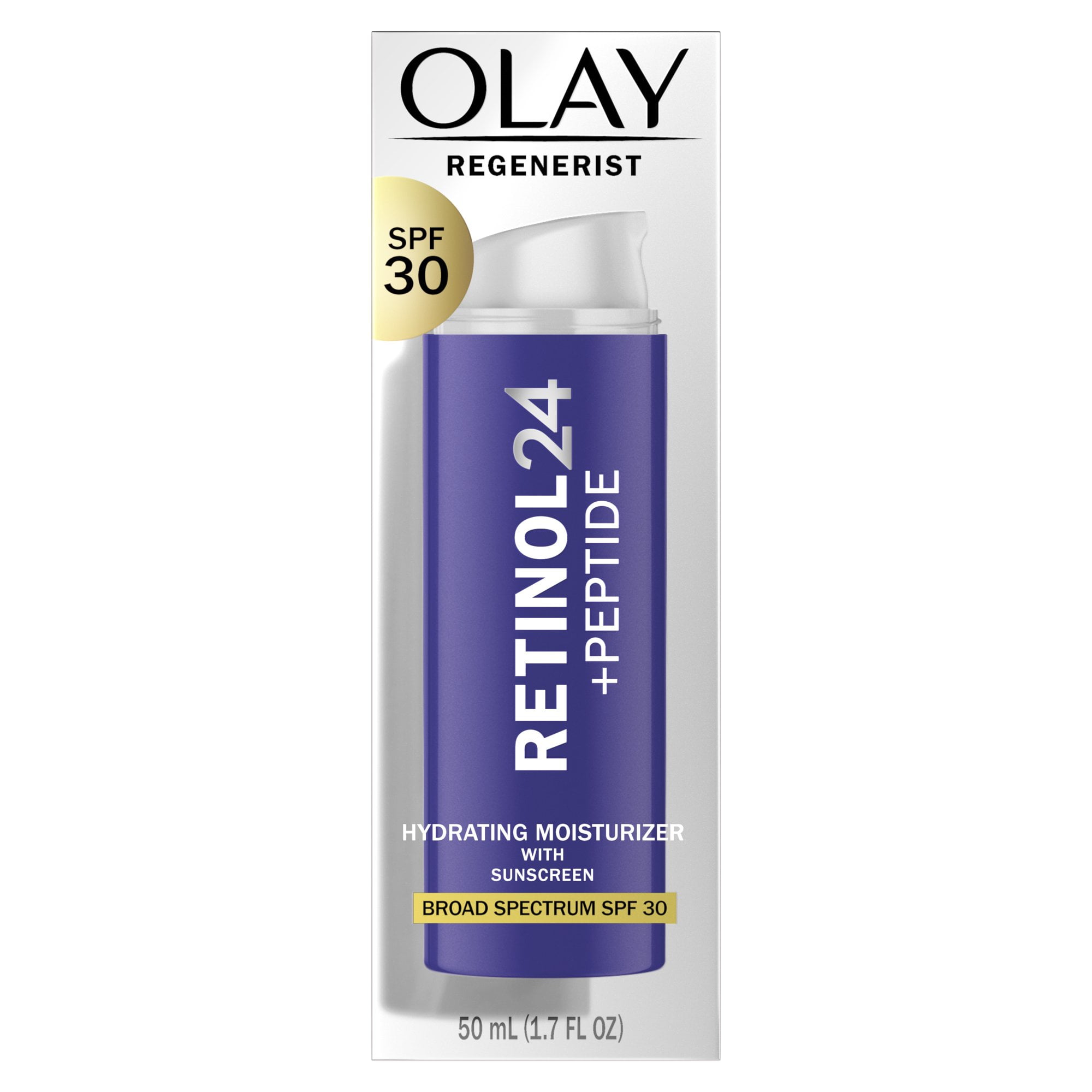 Olay Regenerist Retinol 24 + Peptide SPF Moisturizer, SPF 30, 1.7 oz