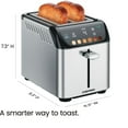 thumbnail image 3 of Chefman Smart Touch 2 Slice Digital Toaster, 6 Shade Settings, Bagel Mode - Stainless Steel, New, 3 of 9