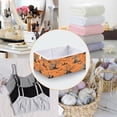 thumbnail image 4 of Foldable Fabric Storage Bin Home Cubes Clothing Organizer Bins Large Collapsible Box Basket for Home Organizer Orange Background with Skeletons, 4 of 7