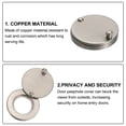 thumbnail image 4 of Uxcell  Copper Peephole Cover Rotating Door Viewer Covers With Self-Adhesive Tool For Home 5/8" Brushed Nickel, 4 of 6