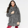 thumbnail image 2 of Baberdicy Coat Outerwear Winter Lady Womens Warm Long Faux Coat Jacket Outerwear Women's Fur & Faux Fur Jackets & Coats Grey, 2 of 6