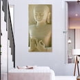 thumbnail image 3 of Elephant Stock Limestone Buddha Wall Art - Vertical Multi Panel Canvas - Living Room Wall Decor - Religion And Spirituality Multi Panel - White And Beige Decor - 36" x 75", 3 of 8