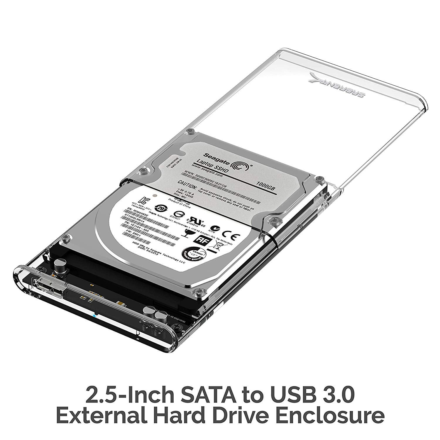 Sabrent 2.5-Inch SATA to USB 2.0 External Hard Drive Enclosure EC-UST25 