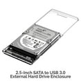 thumbnail image 4 of Sabrent 2.5-Inch SATA to USB 3.0 Tool-Free Clear External Hard Drive Enclosure [Optimized for SSD, Support UASP SATA III] (EC-OCUB)., 4 of 7