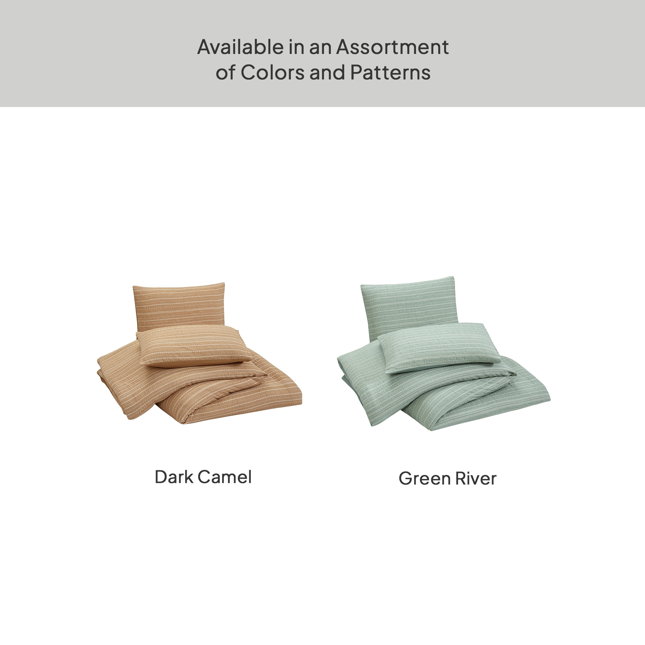 Better Homes & Gardens King Comforter Set, All-Season, 3-Piece, Dark Camel Stripe