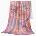 thumbnail image 2 of Ballet Dancer Fantasy Floral Illustration, Festive Holiday Scene, Warm Flannel Blanket for Sunroom and Reading Nook, Art Lovers Valentine's Day Gift, Fantasy Home Decor, 2 of 9