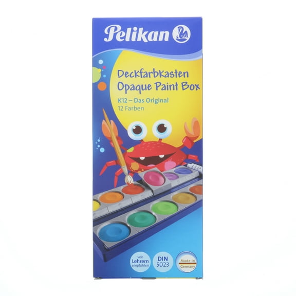 Pelikan Opaque Pan Watercolor Set, 12-Pans