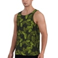 thumbnail image 2 of Fotbe Tropical Palm Leaves Fern Leaf Pattern Men's Quick Dry Workout Tank Top Gym Muscle Tee Fitness Bodybuilding Sleeveless T Shirt Breathable Workout Shirt-X-Large, 2 of 9