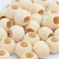 thumbnail image 3 of Natural Wooden Beads, 50 Pieces Large Hole Natural Round Wood Loose Beads Wooden Spacers Beads for Craft DIY Jewelry Making(20mm), 3 of 7