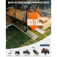 thumbnail image 3 of 2 Pack 5FT 800 Lbs Aluminum Shed Ramps Lightweight Loading Ramps for ATV Lawn Mower and Motorcycle Anti-Slip Punch Plate Design, 3 of 7
