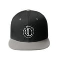 thumbnail image 2 of Daxton Classic Snapback Old English A to Z Numbers Initials Flat Bill Visor Cap-Black Grey Hat, Letter O, 2 of 3