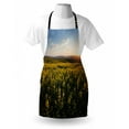 thumbnail image 3 of Landscape Apron Scenic View Sunset Flower Field Spring Countryside Rural Idyllic Scenery, Unisex Kitchen Bib Apron with Adjustable Neck for Cooking Baking Gardening, Yellow Green Blue, by Ambesonne, 3 of 3