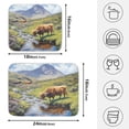 thumbnail image 2 of Ryvnso Highland Cattle Drinking Dish Drying Mat for Kitchen Countertop 18x24 Large Dish Pad Drainer Rack Dish Sink Mats, 2 of 7