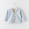 thumbnail image 2 of Coerni Kids Baby Sweater Cardigan 3 6 12 18 24 Months Knit Fall Winter Sweater Coat Long Sleeve Fleece Cardigan for Baby Girl, 2 of 8