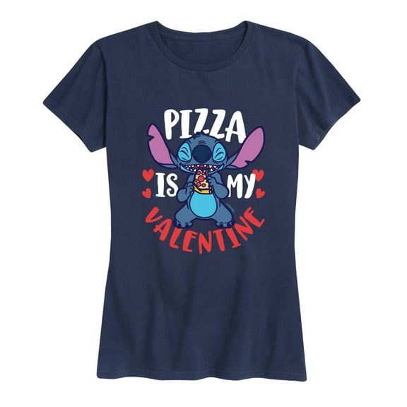 Lilo & Stitch - Pizza Is My Valentine - Women's Short Sleeve Graphic T-Shirt